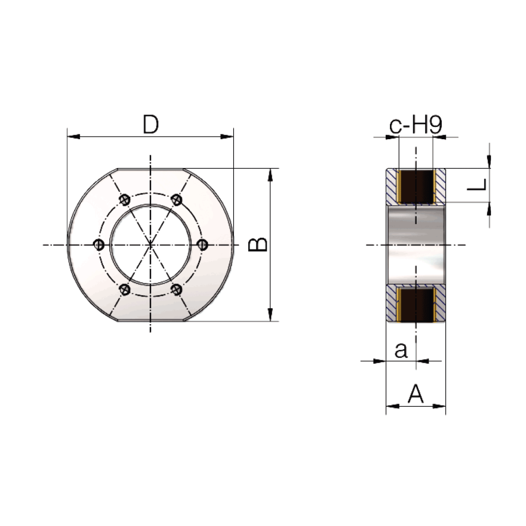 Adaptador cardan DMA para tuerca duplex DM | ZIMM