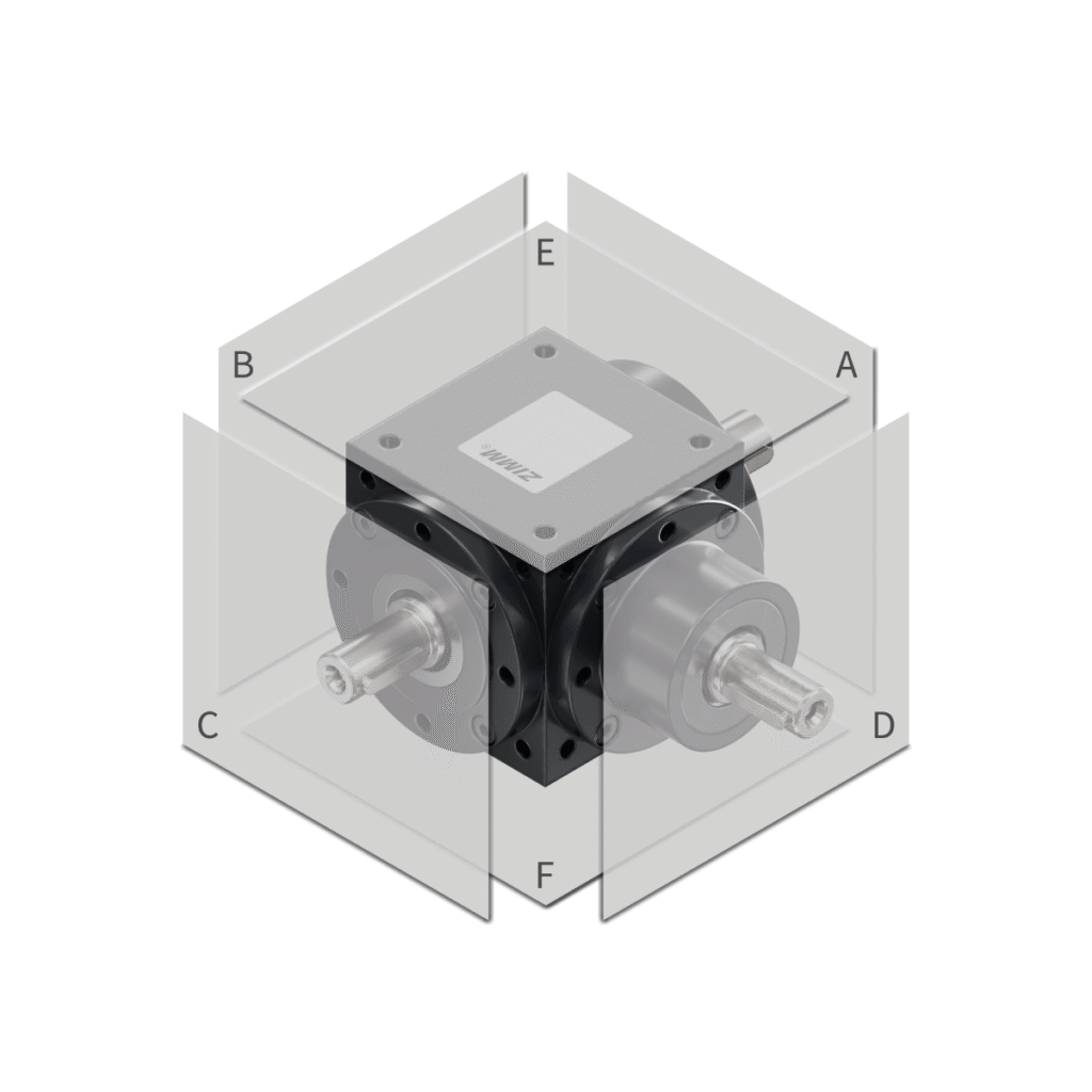 Reenvíos angulares ZK | Fijación (lado de montaje)