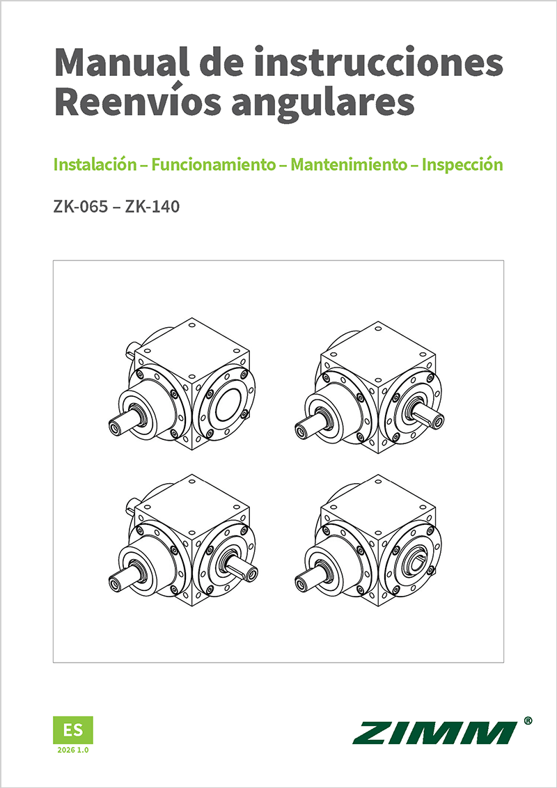 Manual de instrucciones reenvíos angulares ZK | ZIMM